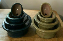 Load image into Gallery viewer, Set of 4 Oval Glazed Bonsai Pots (A:13.75&quot;, B:11&quot;, C:9&quot;, D:6&quot;)
