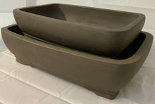 Load image into Gallery viewer, Set of 2 Unglazed Bonsai Pots Rounded Rectangular 24&quot; &amp; 20&quot; Local pick up only or ask for freight quote
