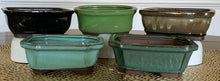 Load image into Gallery viewer, 5&quot; Glazed Ceramic Bonsai Pot in a Variety of Styles &amp; Colors
