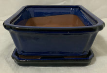 Load image into Gallery viewer, 10&quot; Glazed Ceramic Pots with Matching Trays
