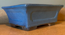Load image into Gallery viewer, 10&quot; Deep Glazed Cerulean Blue Ceramic Bonsai Pots. Choose from several styles.
