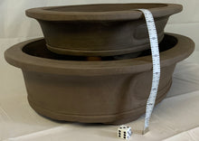 Load image into Gallery viewer, Unglazed Yixing Bonsai Pots Oval 20&quot; &amp; 16&quot;
