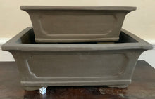 Load image into Gallery viewer, Unglazed Bonsai Pot Tapered Rectangular 15&quot; Yixing
