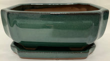Load image into Gallery viewer, 8&quot; Glazed Ceramic Bonsai Pots &amp; Matching Trays - Several Styles

