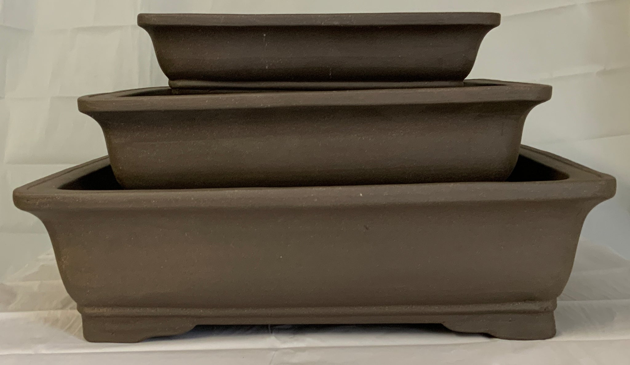 Set of 3 Bonsai Pots Rectangular 22" 18" 14" Yixing****IF YOU ORDER TH   Lucky Bonsai
